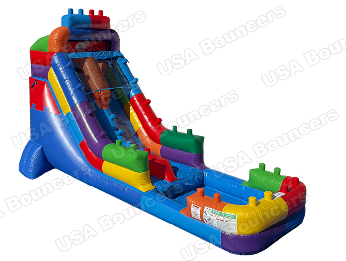 18CLBR_inflatable_slide_for_saleusa2 18 FT Light-Commercial Brick Blaster Water Slide - Image 1