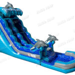 19 FT Dolphins Wave Wet and Dry Water Slide