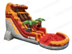 18 FT Dual Lane Volcano Wet and Dry Water Slide (15 oz Vinyl) - Image 2