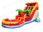 17 FT Dual Lane Volcano Wet and Dry Water Slide (15 oz Vinyl) - Image 2