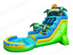 18.5 FT Dual Lane Paradise Splash Wet and Dry Water Slide
